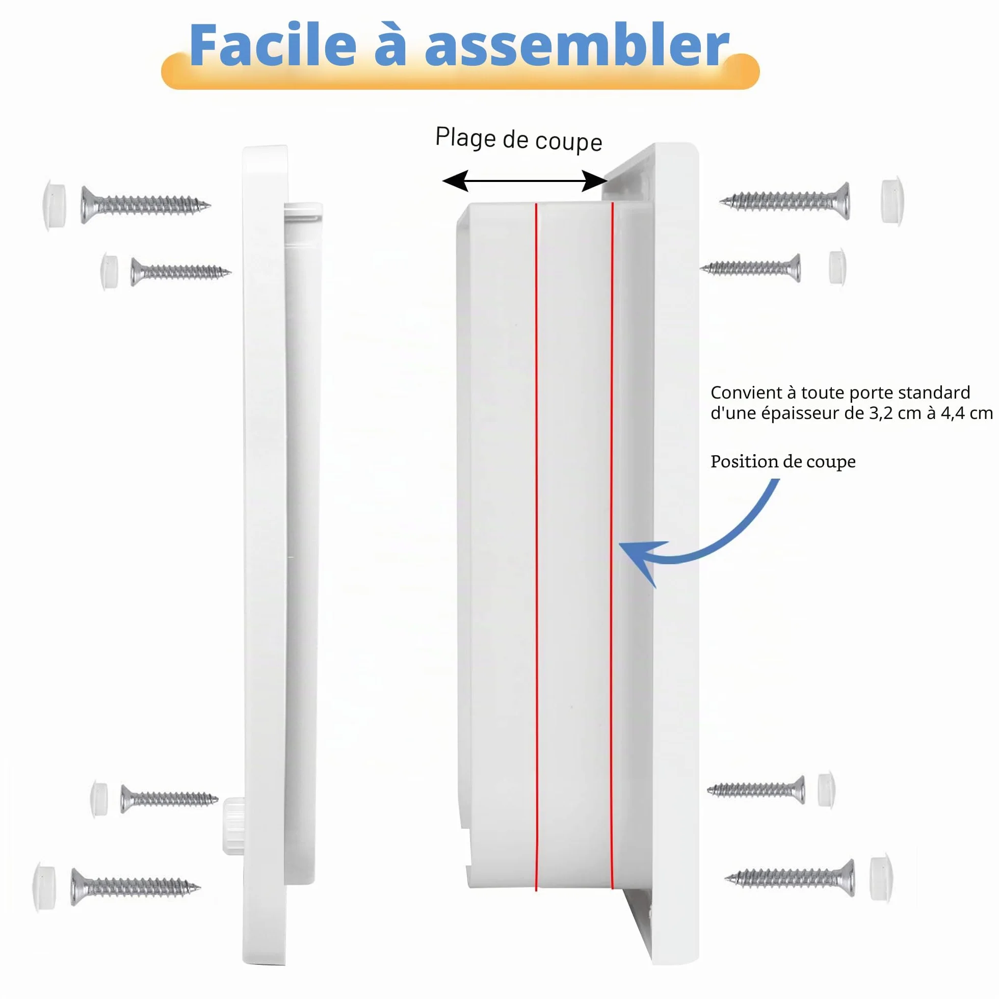Wordcam porte pour chat XL, verrouillable 4 voies, résistante, jusqu'à 11,3 kg, chatière chaton/chien