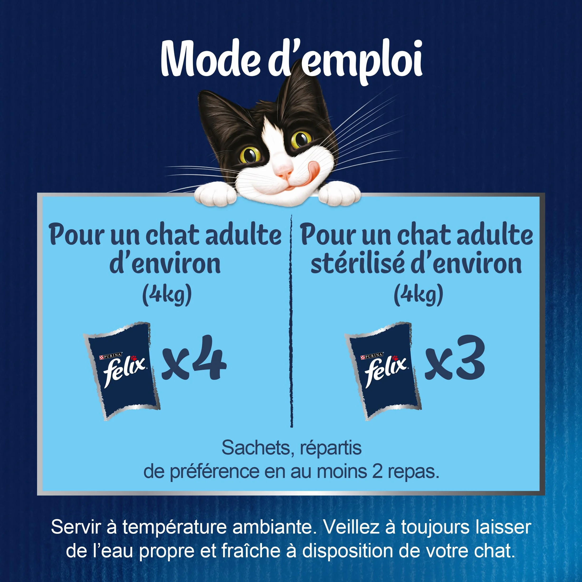 Felix Tendres Effilés Aliment Complet pour Chat Adulte Sélection Mixte Boeuf Poulet Saumon Thon Gelée Portion Individuelle 120x85g