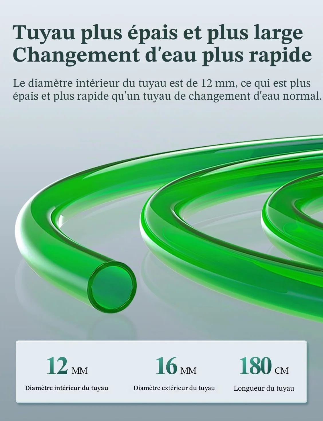 Boxtech Aquarium Changer l'eau, Kit de Nettoyage Gravier avec Siphon