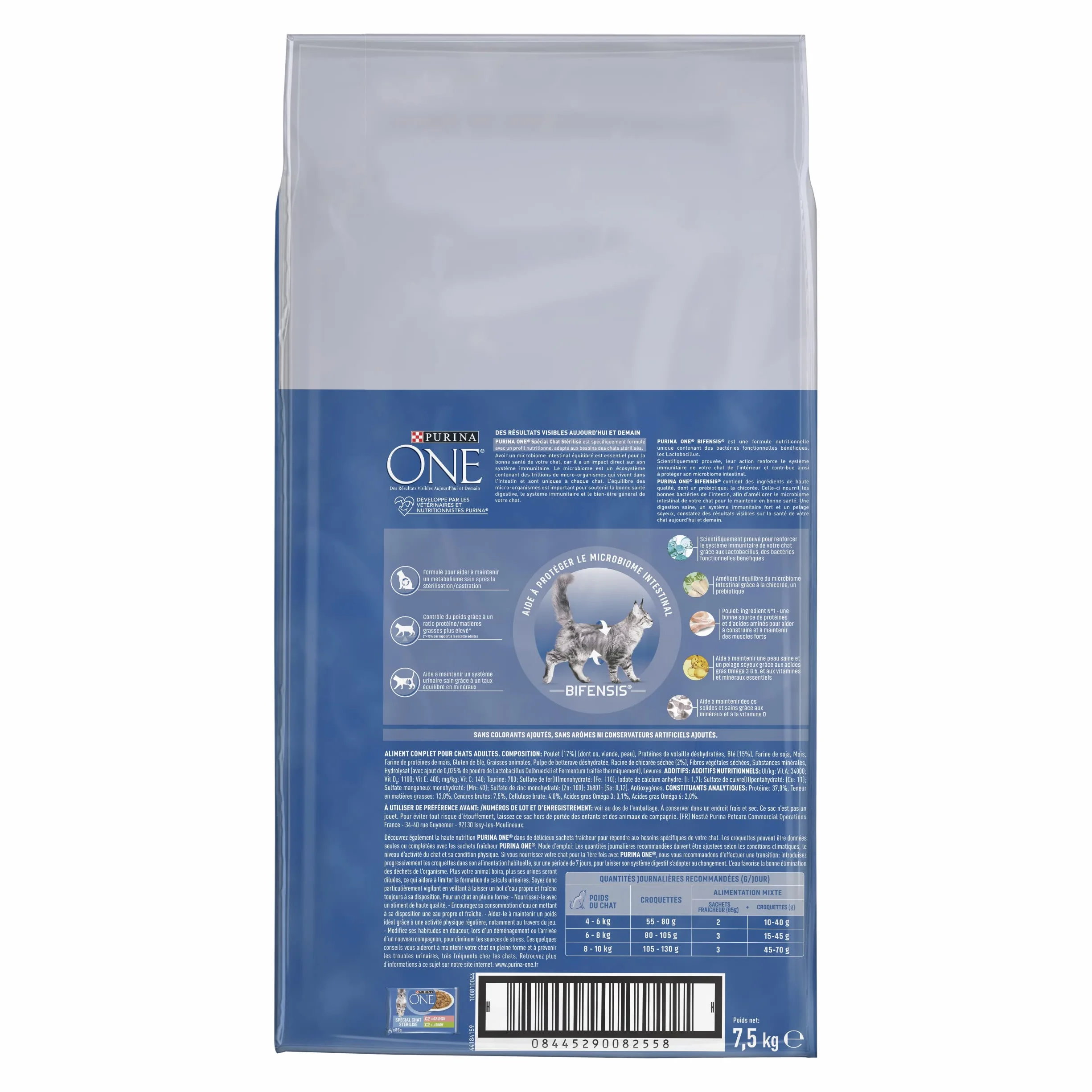PURINA ONE BIFENSIS Spécial Chat Adulte Stérilisé Poulet 7,5 Kg