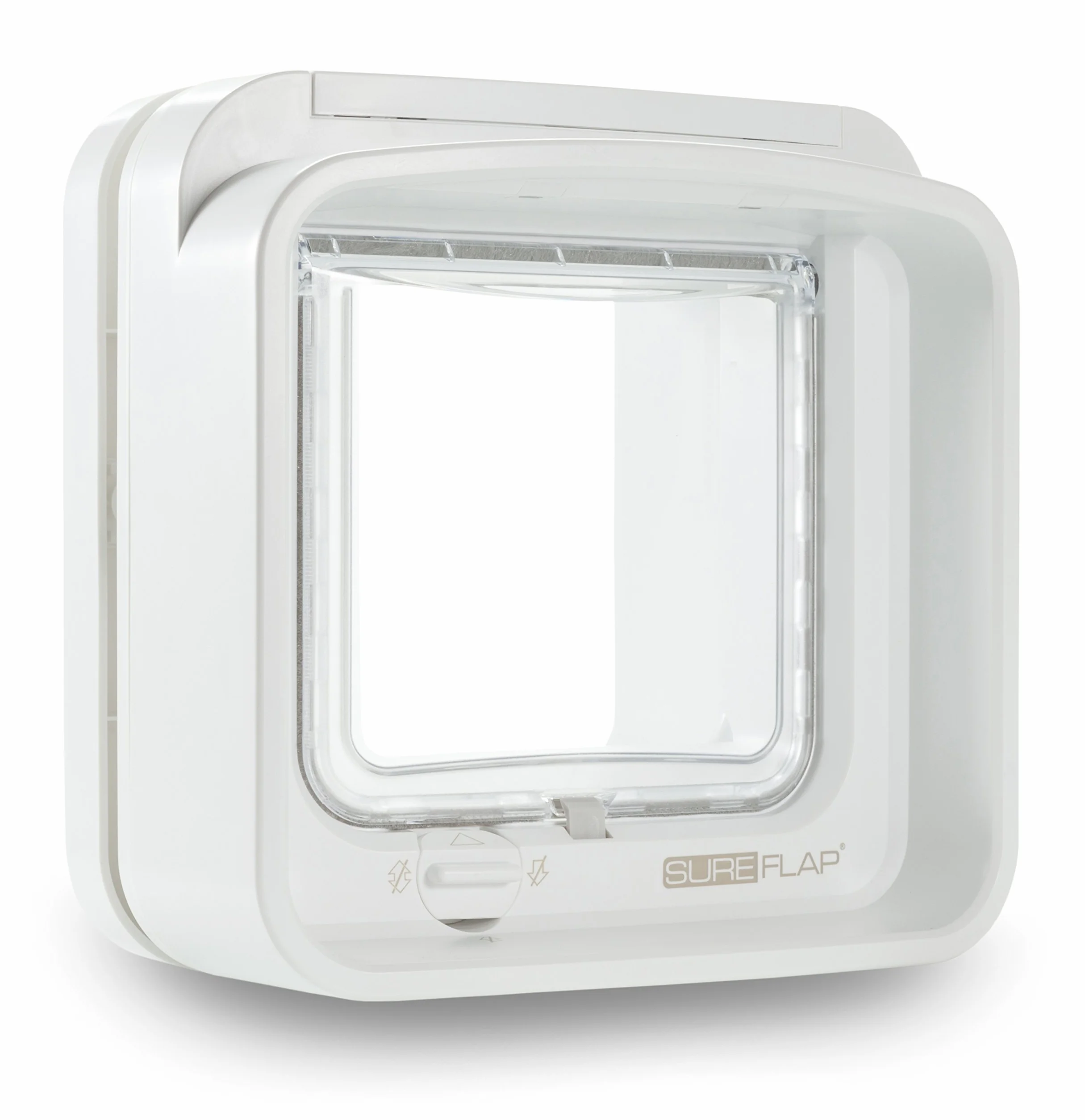 SureFlap Chatière à Puce électronique DualScan Sure Petcare, Compatible avec médaillon RFID et puces, pour Portes, fenêtres, Murs, Blanc