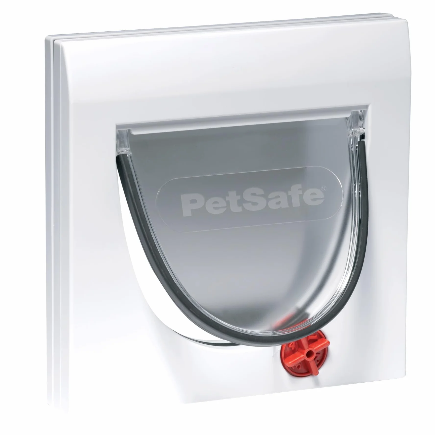 PetSafe Chatière Classique Staywell 4 options fermeture magnétique pour chat jusqu'à 7kg blanc