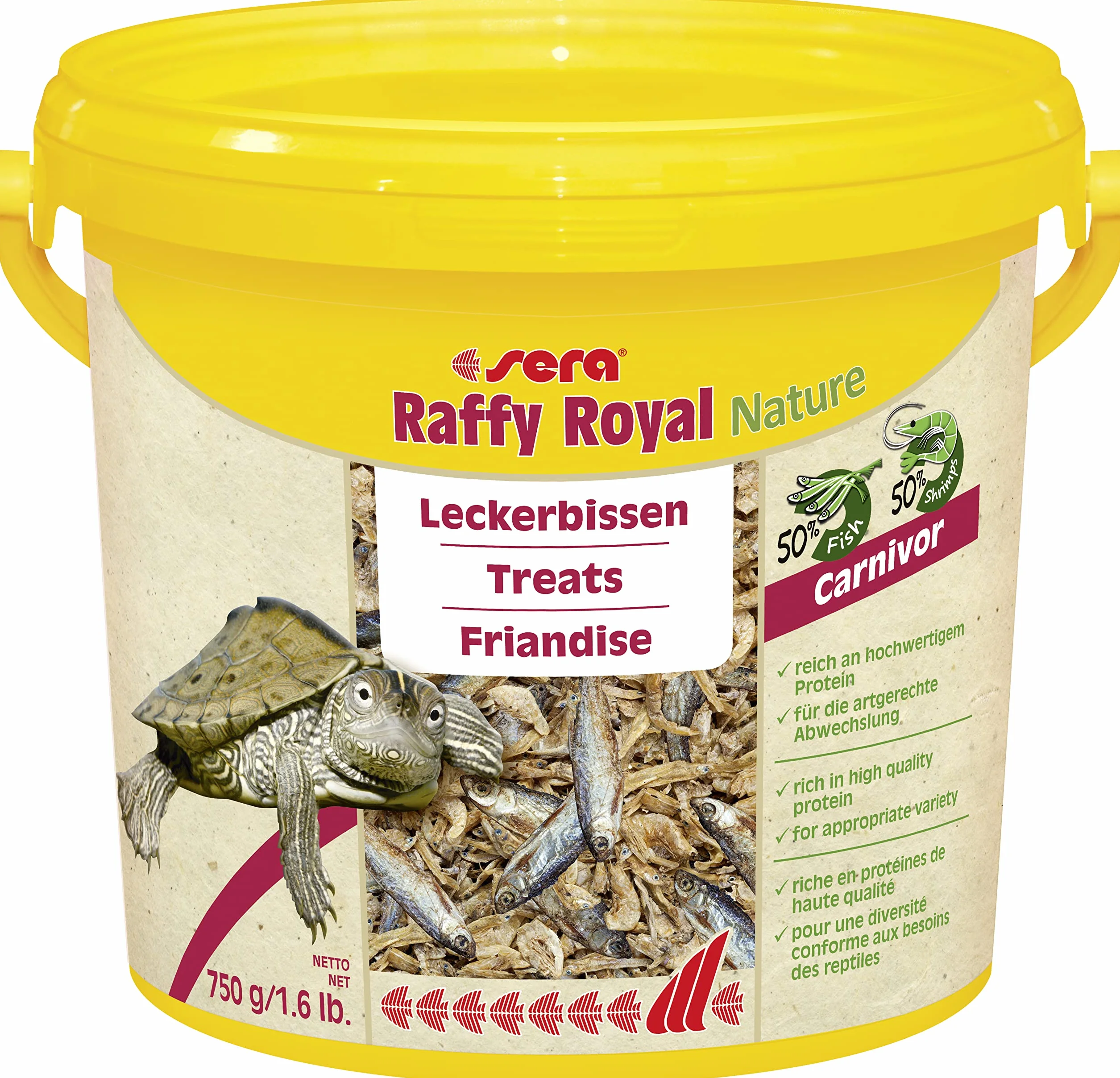 Sera Raffy Royal 1000 ml Friandises Poissons Séchés Clous Tortues d'Eau 3.8 L