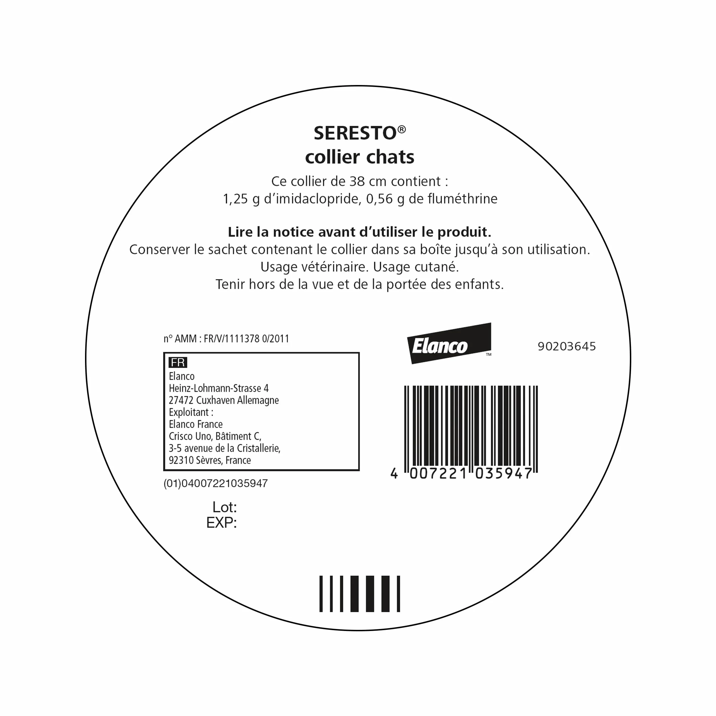 Seresto Collier Chats – Protection anti puces et anti tiques longue durée 7-8 mois Gris