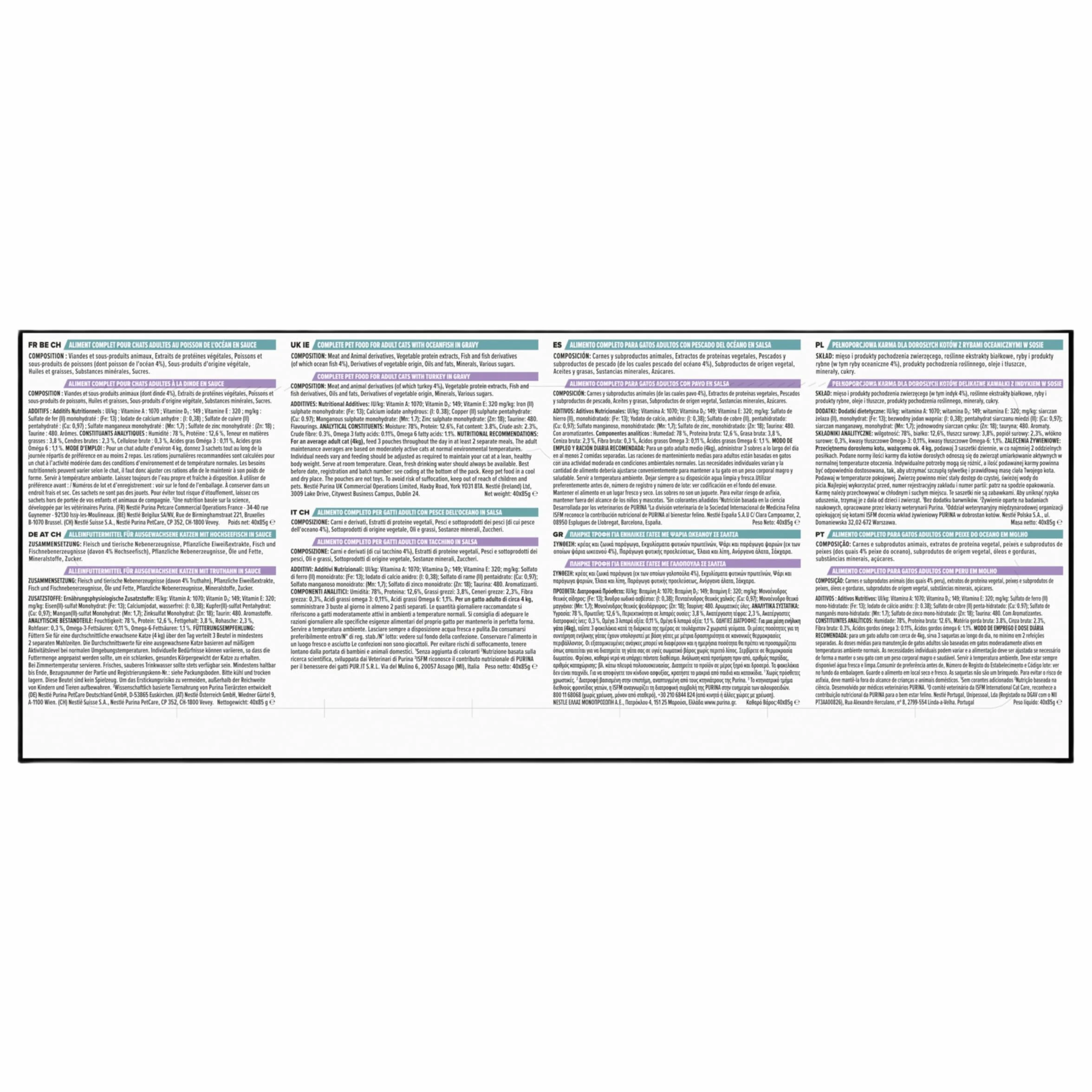 PRO PLAN Chat Sterilised 40X85G eCom pack