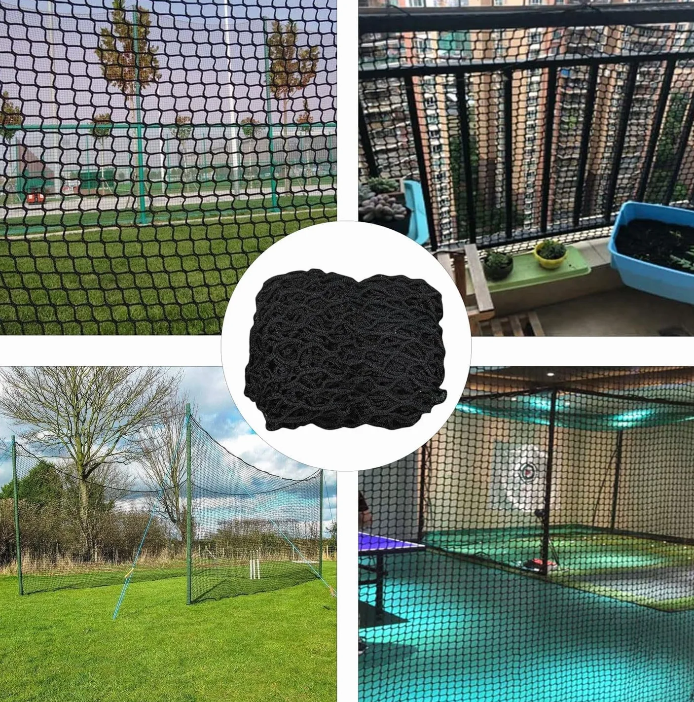 Filet de sécurité pour enfants en polyester noir 1 x 3 m pour escaliers balustrade balcon chat
